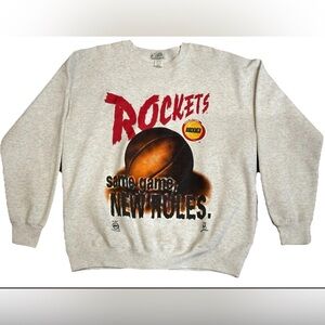 Vintage Houston Rockets Crewneck Size XL NBA Basketball 🏀 Nutmeg Made In USA
